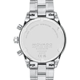 Movado Heritage Calendoplan Chronograph Blue Dial Silver Steel Strap Watch For Men - 3650124 Buy Now By Movado