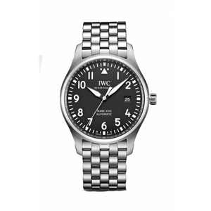 IWC Pilot’s Watch Mark XVIII Black Dial Silver Steel Strap Watch for Men - IW327015 Buy Now By IWC