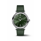 IWC Portofino Automatic Automatic Green Dial Green Leather Strap Watch for Women - IW357412 Buy Now By IWC