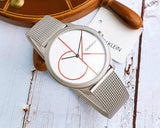 Calvin Klein Minimal White Dial Silver Mesh Bracelet Watch for Men - K3M51152 Buy Now By Calvin Klein