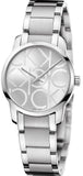 Calvin Klein City Silver Dial Silver Steel Strap Watch for Women - K2G23142