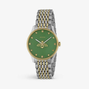 Gucci G Timeless Quartz Green Dial Two Tone Steel Strap Watch For Men - YA1264182 Buy Now By Gucci