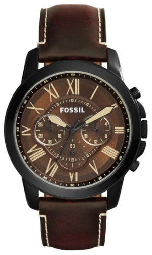 Fossil Grant Chronograph Brown Dial Brown Leather Strap Watch for Men - FS5088 Buy Now By Fossil