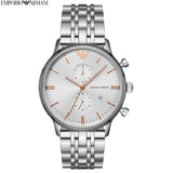 Emporio Armani Chonograph SIlver Dial Silver Steel Strap Watch For Men - AR1933 Buy Now By Emporio Armani