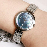 Tissot T Lady Flamingo Mother of Pearl Blue Dial Silver Steel Strap Watch For Women - T094.210.11.121.00 Buy Now By Tissot