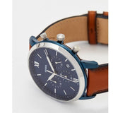 Fossil Neutra Chronograph Blue Dial Brown Leather Strap Watch for Men - FS5791 Buy Now By Fossil