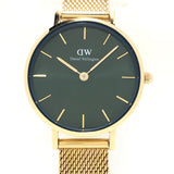 Daniel Wellington Petite Emerald Green Dial Gold Mesh Strap Watch For Women - DW00100479 Buy Now By Daniel Wellington
