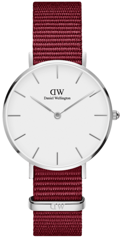 Daniel Wellington Roselyn 3A Petite White Dial Ruby Red NATO Strap Watch For Women - DW00100292 Buy Now By Daniel Wellington