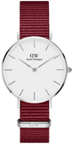 Daniel Wellington Roselyn 3A Petite White Dial Ruby Red NATO Strap Watch For Women - DW00100292 Buy Now By Daniel Wellington