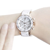 Marc Jacobs Rock Chronograph White Dial White Silicone Strap Watch for Women - MBM2546 Buy Now By Marc Jacobs