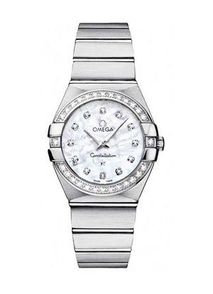 Omega Constellation Quartz Diamonds Silver Dial Silver Steel Strap Watch for Women - 123.15.27.60.55.004 Buy Now By Omega