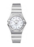 Omega Constellation Quartz Diamonds Silver Dial Silver Steel Strap Watch for Women - 123.15.27.60.55.004 Buy Now By Omega