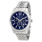 Michael Kors Lexington Chronograph Blue Dial Silver Steel Strap Watch for Men - MK8280 Buy Now By Michael Kors