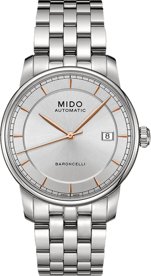 Mido Baroncelli III Automatic Silver Dial Silver Steel Strap Watch For Women - M7600.4.10.1 Buy Now By Mido