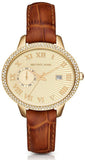 Michael Kors Whitley Quartz Gold Dial Brown Leather Strap Watch For Women - MK2428 Buy Now By Michael Kors