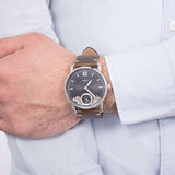 Fossil The Commuter Twist Black Dial Brown Leather Strap Watch for Men - ME1165 Buy Now By Fossil