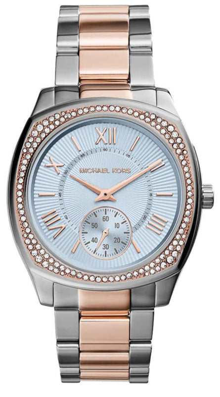 Michael Kors Bryn Quartz Blue Dial Two Tone Steel Strap Watch For Women - MK6136 Buy Now By Michael Kors