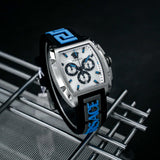 Versace Dominus Chronograph Silver Dial Black Rubber Strap Watch For Men - VE6H00123 Buy Now By Versace