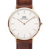 Daniel Wellington Classic St Mawes White Dial Brown Leather Strap Watch For Men - DW00100006 Buy Now By Daniel Wellington