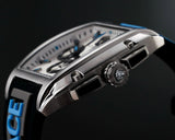 Versace Dominus Chronograph Silver Dial Black Rubber Strap Watch For Men - VE6H00123 Buy Now By Versace