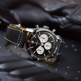 Breitling Avi Ref. 765 1964 Re Edition Black Dial Black Leather Strap Watch for Men - AB09451A1B1X1 Buy Now By Breitling