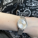 Guess Chelsea Quartz Silver Dial Silver Mesh Strap Watch For Women - W0647L6 Buy Now By Guess