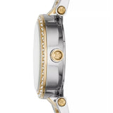 Michael Kors Parker White Dial Two Tone Steel Strap Watch for Women - MK6055 Buy Now By Michael Kors
