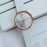 Calvin Klein Accent White Dial White Leather Strap Watch for Men - K2Y2X6KW Buy Now By Calvin Klein