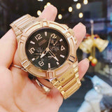 Guess Rigor Multi Function Black Dial Rose Gold Steel Strap Watch For Men - W0218G3 Buy Now By Guess