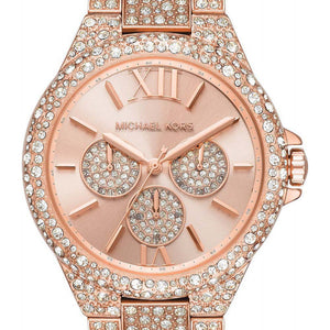 Michael Kors Camille Multifunctional Crystals Rose Gold Dial Rose Gold Steel Strap Watch for Women - MK6961 Buy Now By Michael Kors
