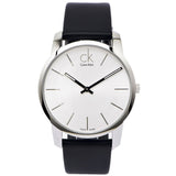 Calvin Klein City White Dial Black Leather Strap Watch For Men - K2G211C6 Buy Now By Calvin Klein