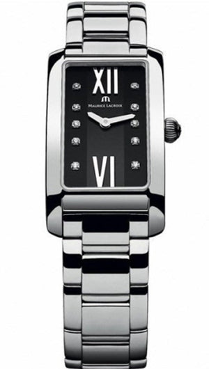 Maurice Lacroix Fiaba Black Dial Silver Steel Strap Watch for Women - FA2164-SS002-120 Buy Now By Maurice Lacroix