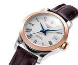 Longines Record Automatic Stainless Steel 18K Gold Watch for Men - L2.821.5.11.2 Buy Now By Longines