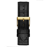 Guess Gadget Gold Dial Black Leather Strap Watch for Men - GW0570G1 Buy Now By Guess