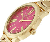 Michael Kors Hartman Quartz Pink Dial Gold Steel Strap Watch For Women - MK3520 Buy Now By Michael Kors