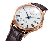 Longines Record Automatic Stainless Steel 18K Gold Watch for Men - L2.821.5.11.2 Buy Now By Longines