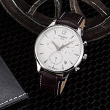Tissot T Classic Tradition Chronograph White Dial Brown Leather Strap Watch For Men - T063.617.16.037.00 Buy Now By Tissot