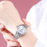 Tissot Chemin Des Tourelles Powermatic 80 Rubies Mother of Pearl Dial Silver Steel Strap Watch For Women - T099.207.11.113.00 Buy Now By Tissot