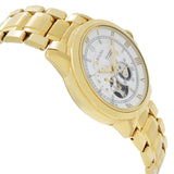 Bulova BVA Skeleton Silver Dial Gold Steel Strap Watch for Men - 97A108 Buy Now By Bulova
