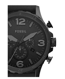 Fossil Nate Chronograph Black Dial Black Leather Strap Watch for Men - JR1354 Buy Now By Fossil