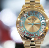 Marc Jacobs Henry Rose Gold Dial Rose Gold Steel Strap Watch for Women - MBM3296 Buy Now By Marc Jacobs