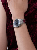 Guess Crystalline Diamonds Black Dial Silver Steel Strap Watch for Women - GW0114L1 Buy Now By Guess