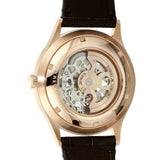 Emporio Armani Meccanico White Skeleton Dial Black Leather Strap Watch For Men - AR1924 Buy Now By Emporio Armani