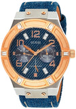 Guess Jet Setter Analog Blue Dial Blue Denim Strap Watch For Women - W0289L1 Buy Now By Guess