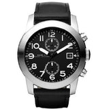 Marc Jacobs Larry Chronograph Black Dial Black Leather Strap Watch for Men - MBM5054 Buy Now By Marc Jacobs