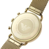 Emporio Armani Aviator Chronograph Quartz Beige Dial Gold Mesh Bracelet Watch For Men - AR11315 Buy Now By Emporio Armani