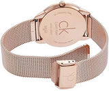 Calvin Klein Minimal Black Dial Rose Gold Mesh Bracelet Watch for Men - K3M21621 Buy Now By Calvin Klein