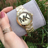 Michael Kors Slim Runway Gold Dial Gold Steel Strap Watch for Women - MK3477 Buy Now By Michael Kors