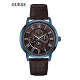 Guess Delancy Analog Brown Dial Brown Leather Strap Watch For Men - W0870G3 Buy Now By Guess