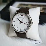 Emporio Armani Herren White Dial Brown Leather Strap Watch For Men - AR11103 Buy Now By Emporio Armani